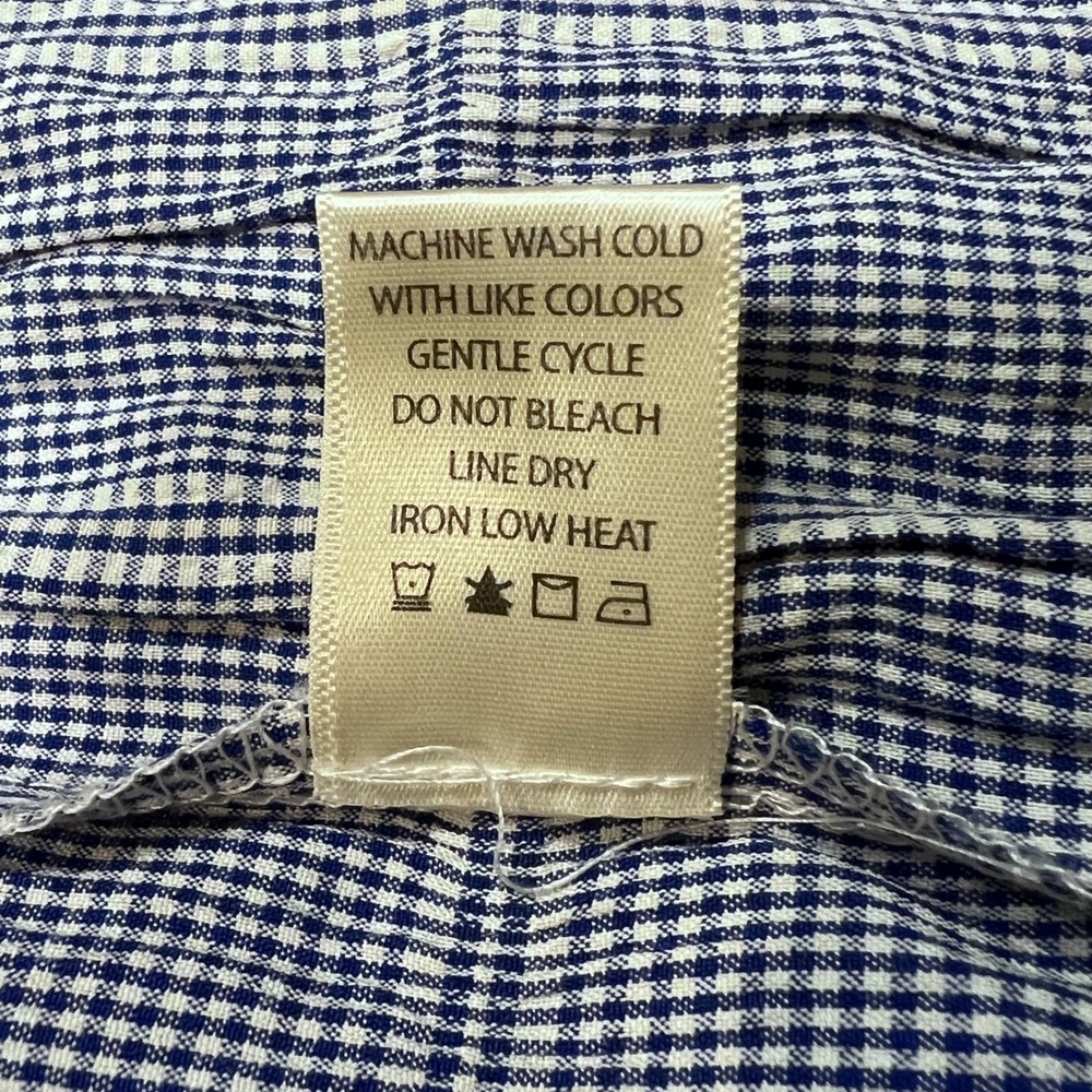 Max Studio London Blue Plaid Tiered Maxi‎ Skirt Elastic Waist Cottagecore Preppy - Picture 11 of 11